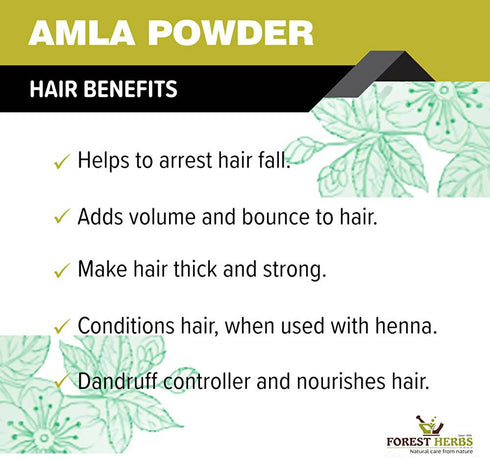 Forest Herbs 100% Natural Organic Amla| Reetha| Shikakai Powder Combo