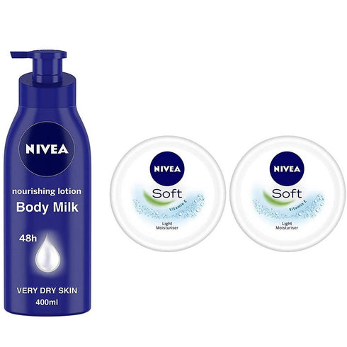 Nivea Nourishing Lotion Body Milk & Soft Light Moisturizing Cream