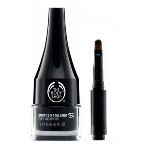 The Body Shop Smoky 2 In 1 Gel Liner Eyes & Brows Black