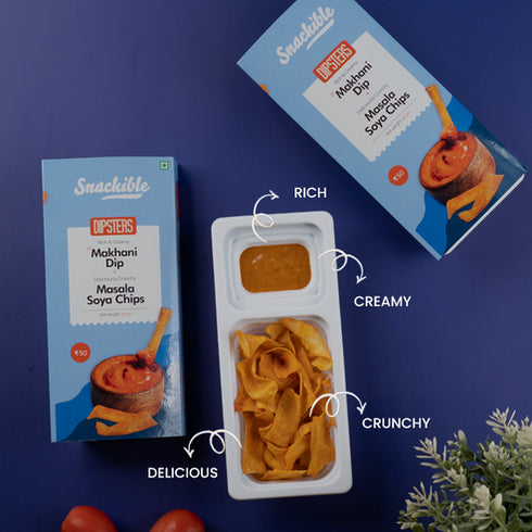 Snackible Makhani Dip With Soya Chips
