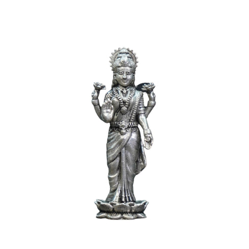 Pure Silver Antique Laxmi Small Standing 37.09G By Mahita Collections