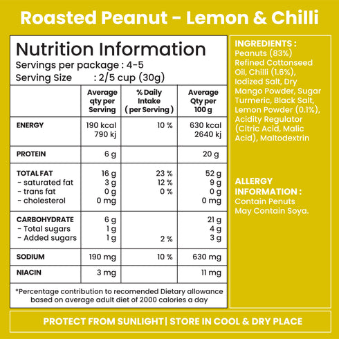 Jabsons Foods Lemon Chilli Roasted Peanuts
