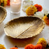 Leaf-shaped Metal Platter, Small