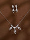 Zeraki Jewels Leaf Grace Silver Necklace Set