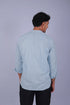 Veshbhoshaa Bluebird Men'S Short Kurta In Sky Blue - 100% Pure Cotton