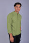 Veshbhoshaa Bluebird Men'S Short Kurta In Light Green - 100% Pure Cotton