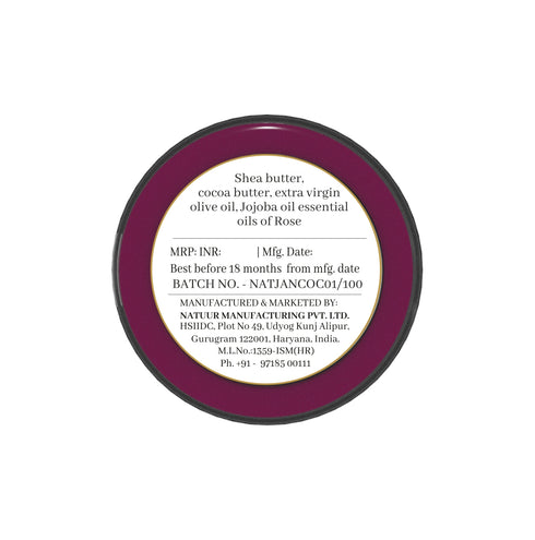 Natuur Natural Rose Lip Balm with Cardamom 15gm