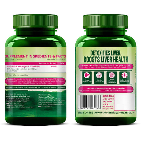 Himalayan Organics Milk Thistle Capsules