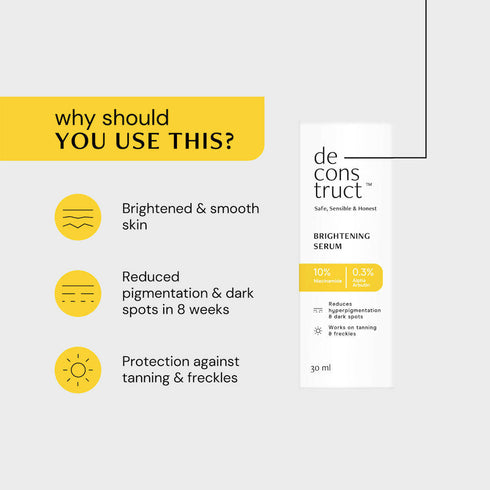 Deconstruct Brightening Niacinamide Serum - 10% Niacinamide + 0.3% Alpha Arbutin