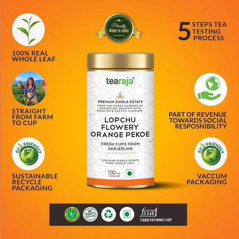 Tea Raja - Lopchu Flowery Orange Pekoe Darjeeling Tea