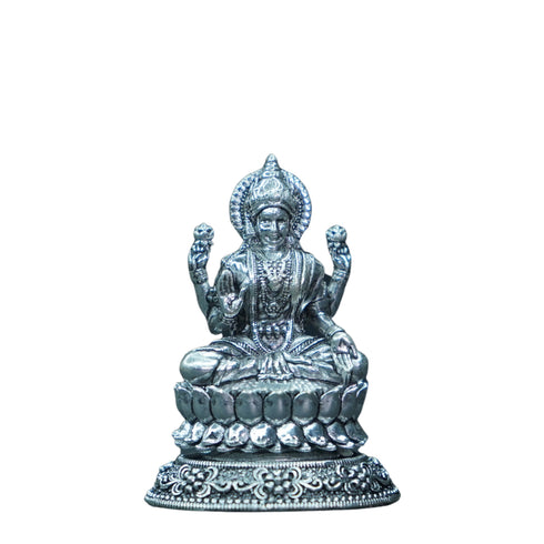 Pure Silver Antique Lotus Laxmi 33.73g By Mahita Collections
