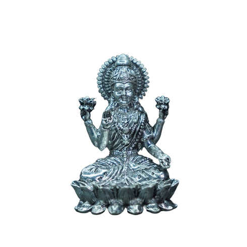 Pure Silver Antique Lotus Laxmi 93.57g By Mahita Collections