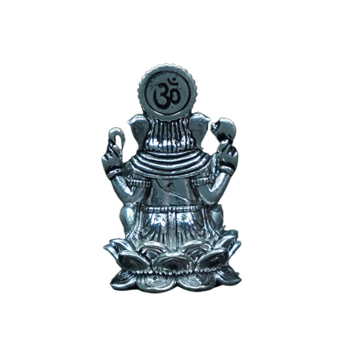 Pure Silver Antique Lotus Ganesh 38.26g By Mahita Collections