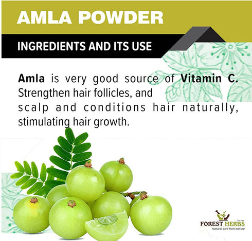 Forest Herbs 100% Natural Organic Amla| Reetha| Shikakai Powder Combo