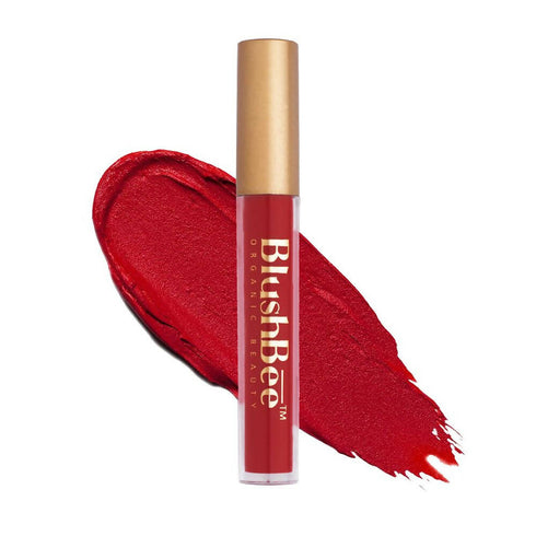 BlushBee Organic Beauty Lip Nourishing Liquid Lipstick | Reddish Maroon