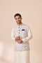 Manyavar White Multicolor Printed Jacket