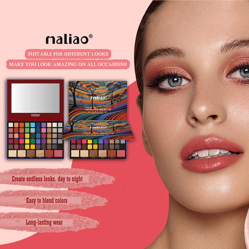 Maliao Terraced Makeup Palette | 56 Color Makeup Set Palette de Fards