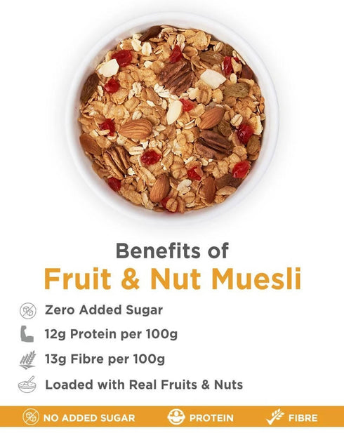 True Elements Fruit And Nut Muesli Protein Rich