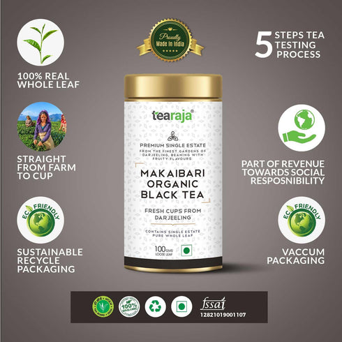 Tea Raja - Makaibari Organic Black Tea 30 Teabags