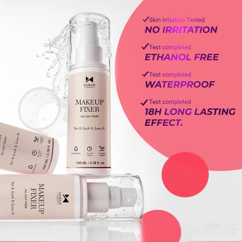 Moraze Cosmetics All Day Ultimate Waterproof Makeup Fixer FREE Beauty Blender Copy
