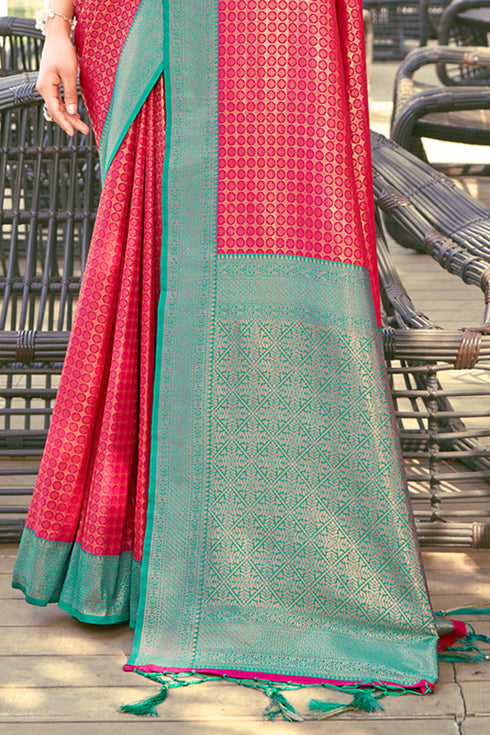 Deeva Sarees Red Banarasi Silk Saree