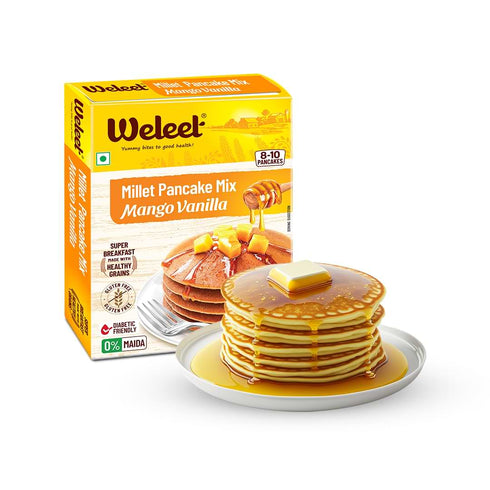 Weleet Millet Pancake Mix Strawberry & Mango Vanilla