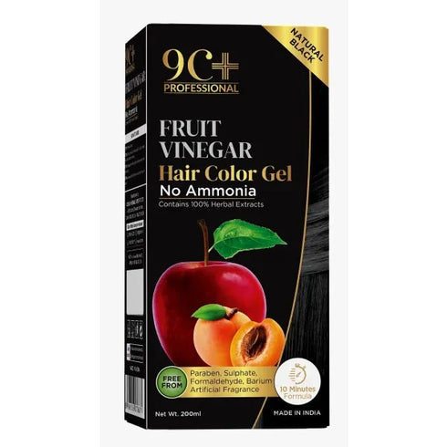 Corlin 9C+ Professional Fruit Vinegar Hair Color Gel (NATURAL BLACK)