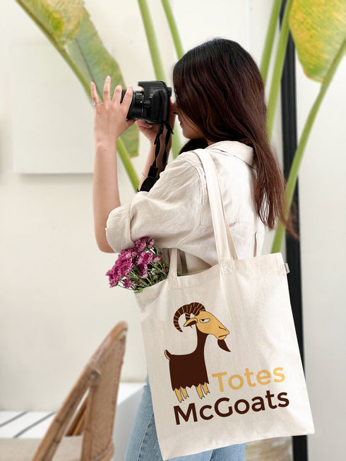 Ecoright SIMPLE TOTE BAG - MC. GOATS- NATURAL
