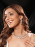 Gold Plated Polki Kundan Studded Bridal Floral Necklace Jewellery Set