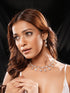 Gold Plated Kundan Polki Studded Designer Bridesmaid Minimal Necklace Jewellery Set