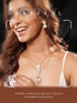 Gold Plated White Victorian Kundan Polki Studded Festive Minimal Pendant Chain Jewellery Set