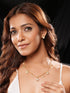 Gold Plated Kundan Polki Studded Tear Drop Delicate Chain Jewellery Set