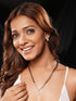 Gold Toned AD Studded Black Beads Studded Designer Solitaire Type Mangalsutra Jewellery Set