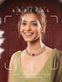 Oxidised Silver Toned Ruby Red AD Zircon Studded Minimal Kundan Choker jewellery Set