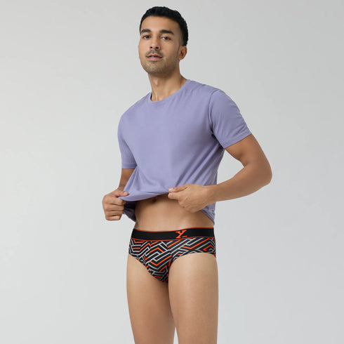 XYXX Parallax Cotton Briefs Black Stripes