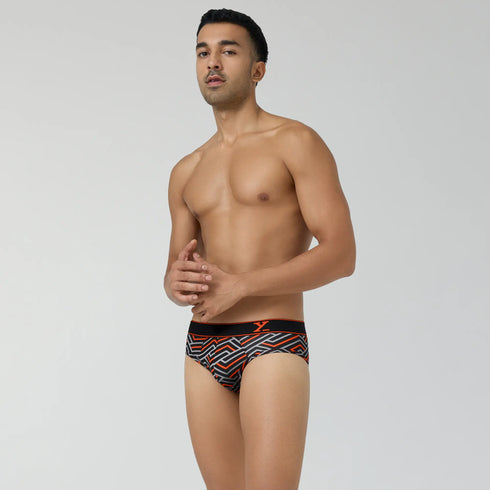 XYXX Parallax Cotton Briefs Black Stripes