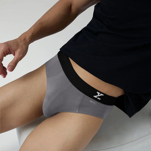 XYXX Aero Silver Cotton Briefs Ash Grey