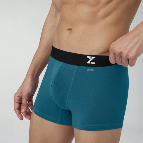 XYXX Parallax Aero Traq Cotton Trunks Blue Confetti Black (Pack of 6)