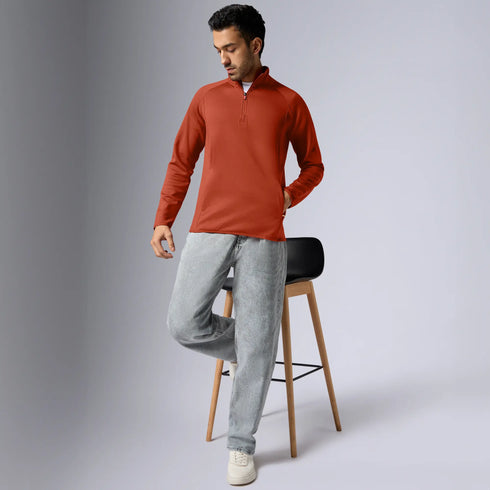 XYXX Alpha Half Zip Sweatshirt Auburn Red