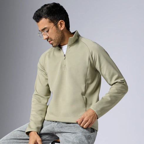 XYXX Alpha Half Zip Sweatshirt Cascade Grey