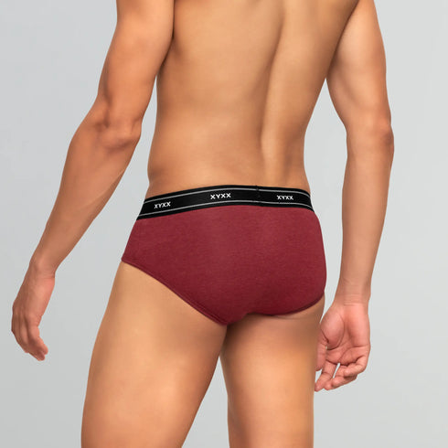 XYXX Apollo Bamboo Cotton Briefs Bold Burgundy