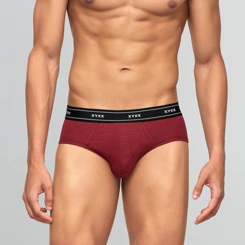 XYXX Apollo Bamboo Cotton Briefs Bold Burgundy