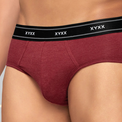 XYXX Apollo Bamboo Cotton Briefs Bold Burgundy