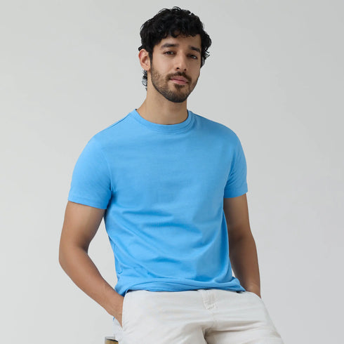 XYXX Code Cotton Rich T-shirts Azure Blue