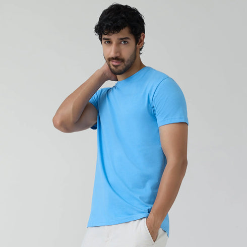 XYXX Code Cotton Rich T-shirts Azure Blue