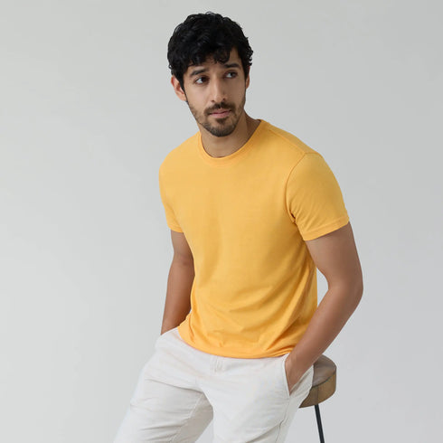 XYXX Code Cotton Rich T-shirts Sunshine Yellow