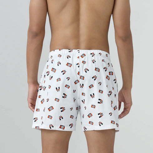 XYXX Remix Cotton Boxers Camera White