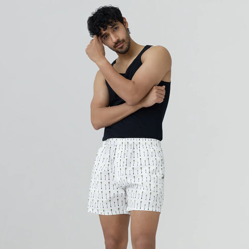 XYXX Remix Cotton Boxers Streetlight White