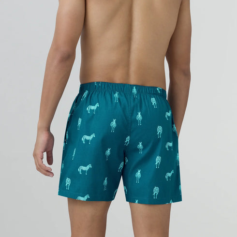 XYXX Remix Cotton Boxers Zebra Blue