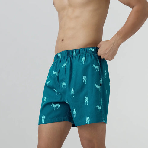 XYXX Remix Cotton Boxers Zebra Blue